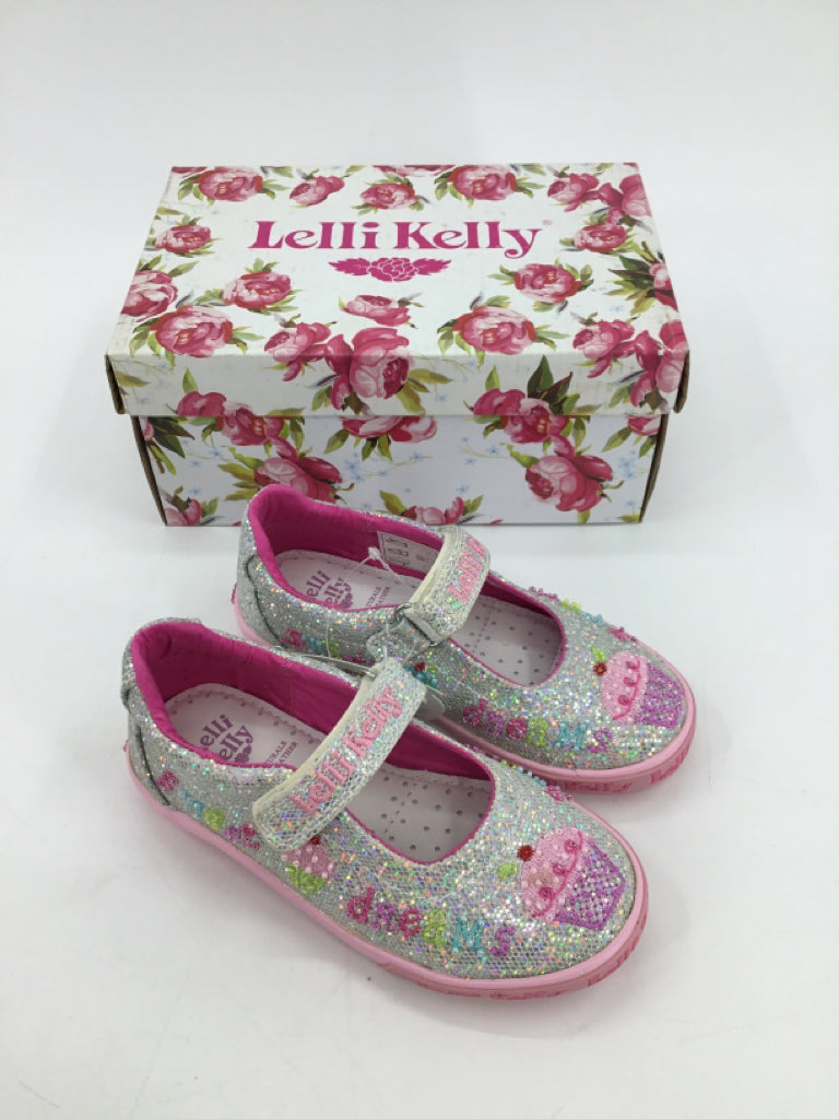 Lelli Kelly Child Size 8 Toddler Silver Sneakers