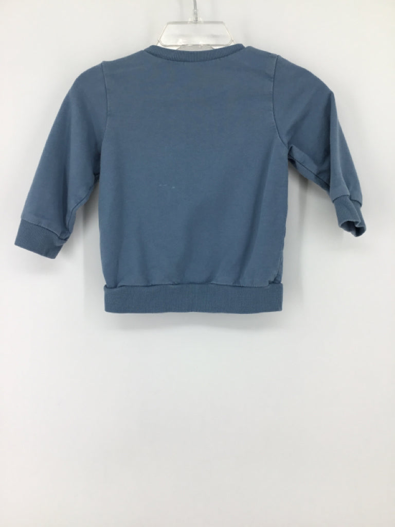 H & M Child Size 9 Months Blue Solid Shirt - boys