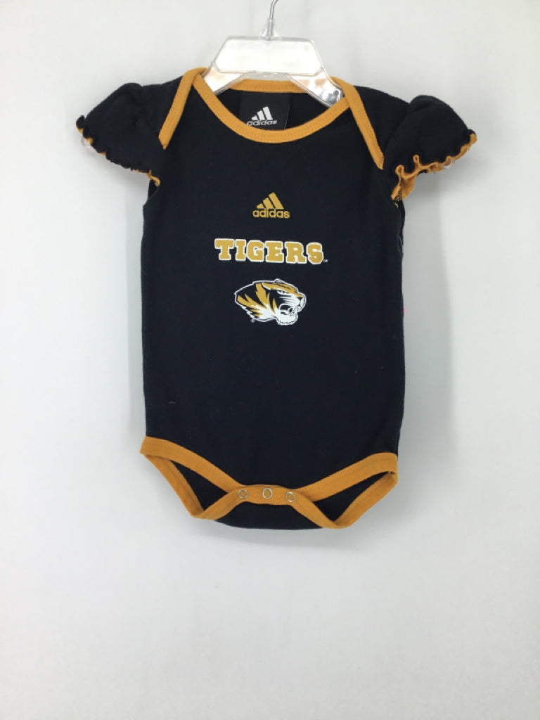 Adidas Child Size 3-6 Months Black Onesie