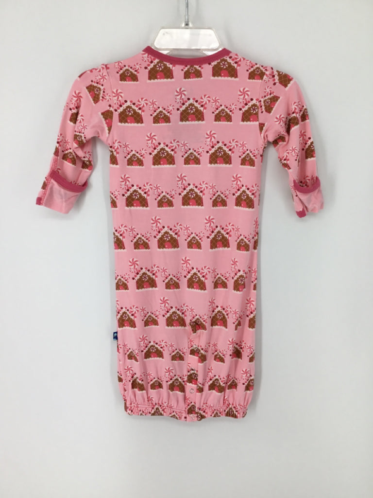 Kickee Pants Child Size 3-6 Months Pink Christmas Sleeper
