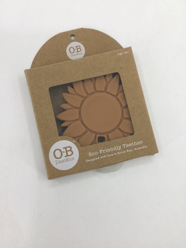 OB Designs Orange Silicone Sunflower Teether
