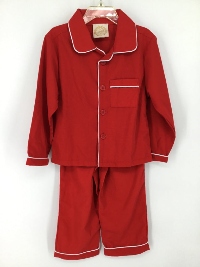 The Beaufort Bonnet Co Child Size 4 Red Solid Pajamas - boys