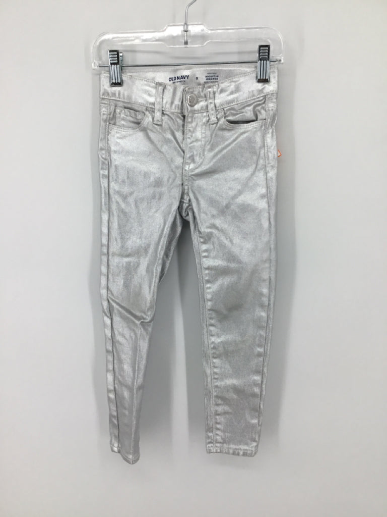 Old Navy Child Size 5 Silver Pants - girls