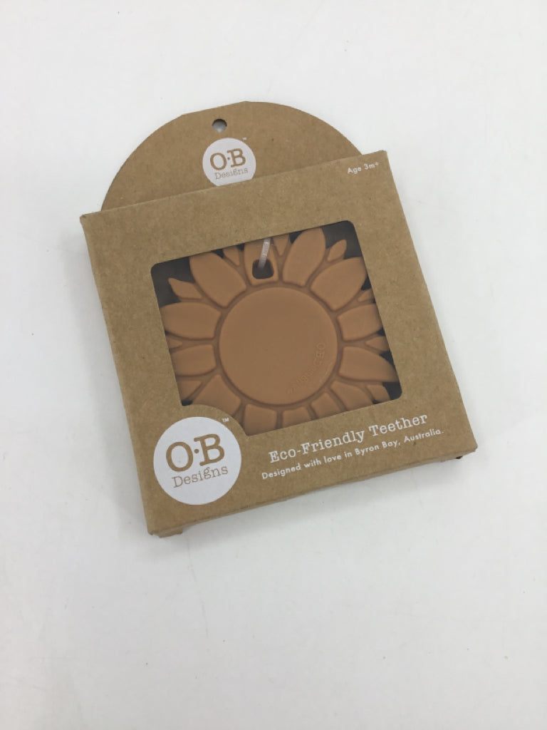 OB Designs Orange Silicone Sunflower Teether