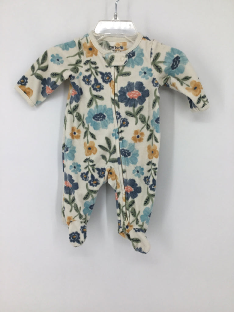 Carter's Child Size Newborn Cream Sleepers