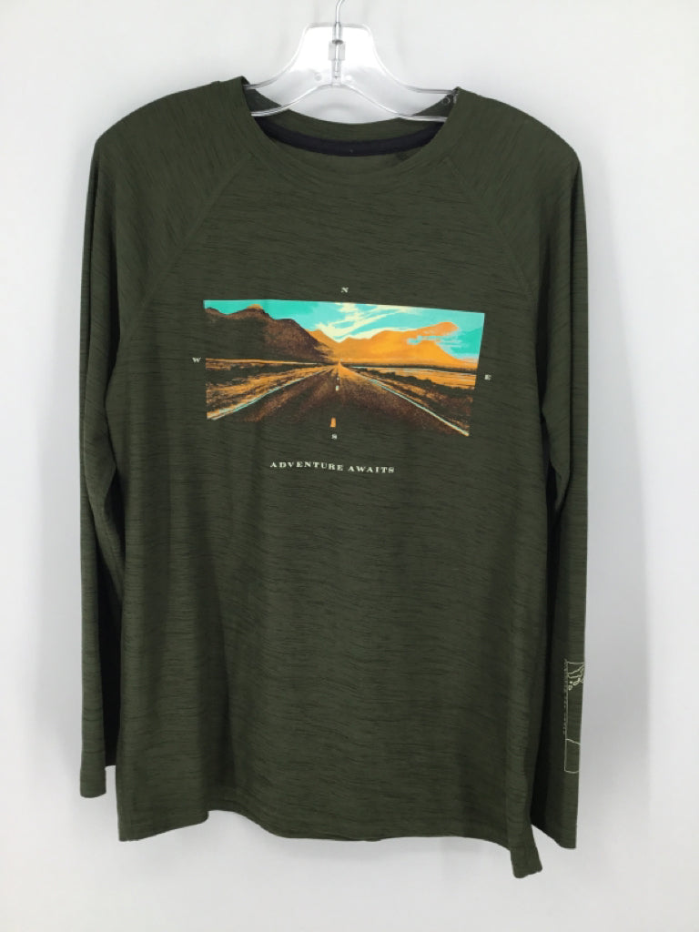 Old Navy Child Size 10 Green screen printed T-shirt - boys