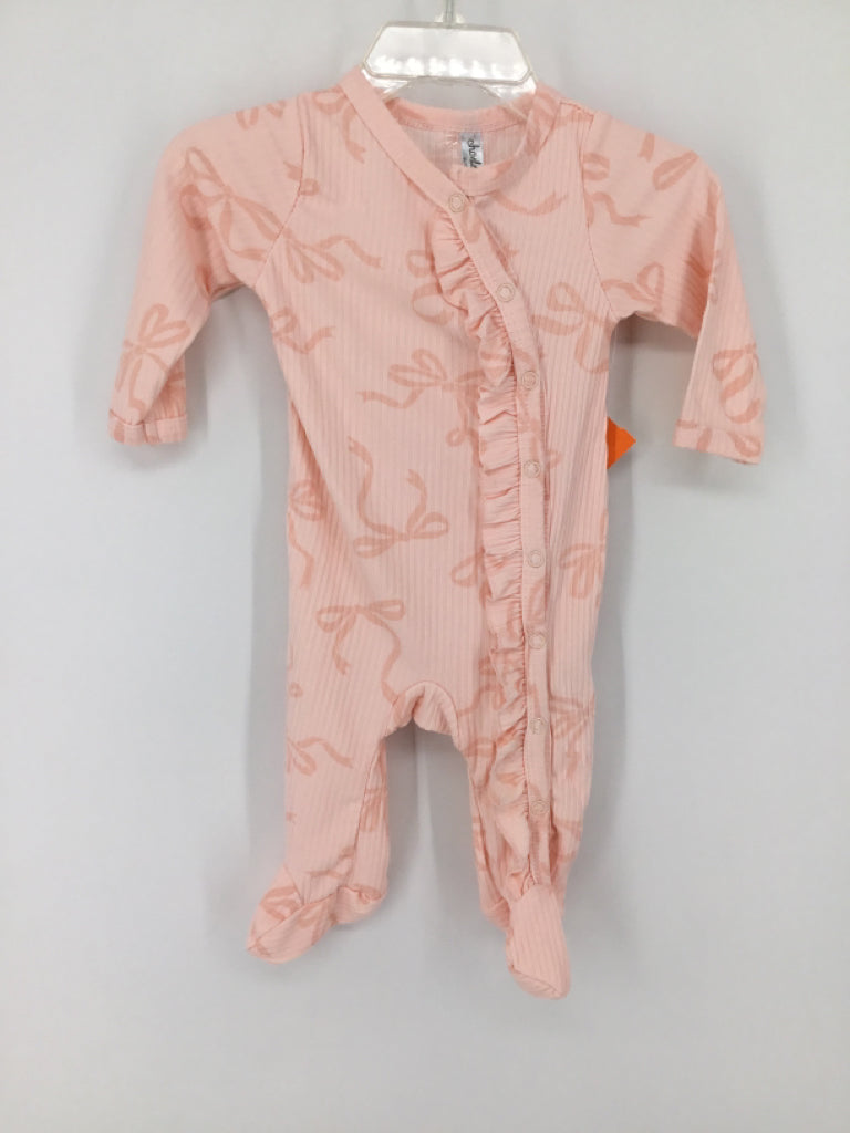 Charlotte & Star Child Size 0-3 Months Pink Sleepers