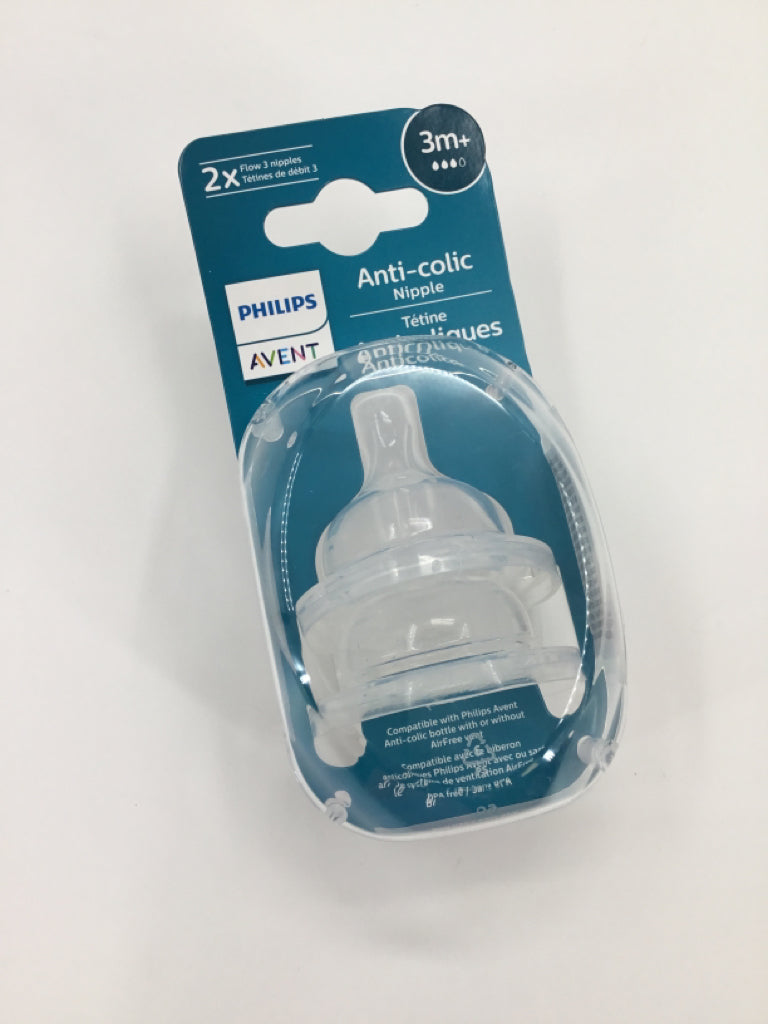 Avent Child Size 3 Months Anti-Colic Nipple Pack of 2