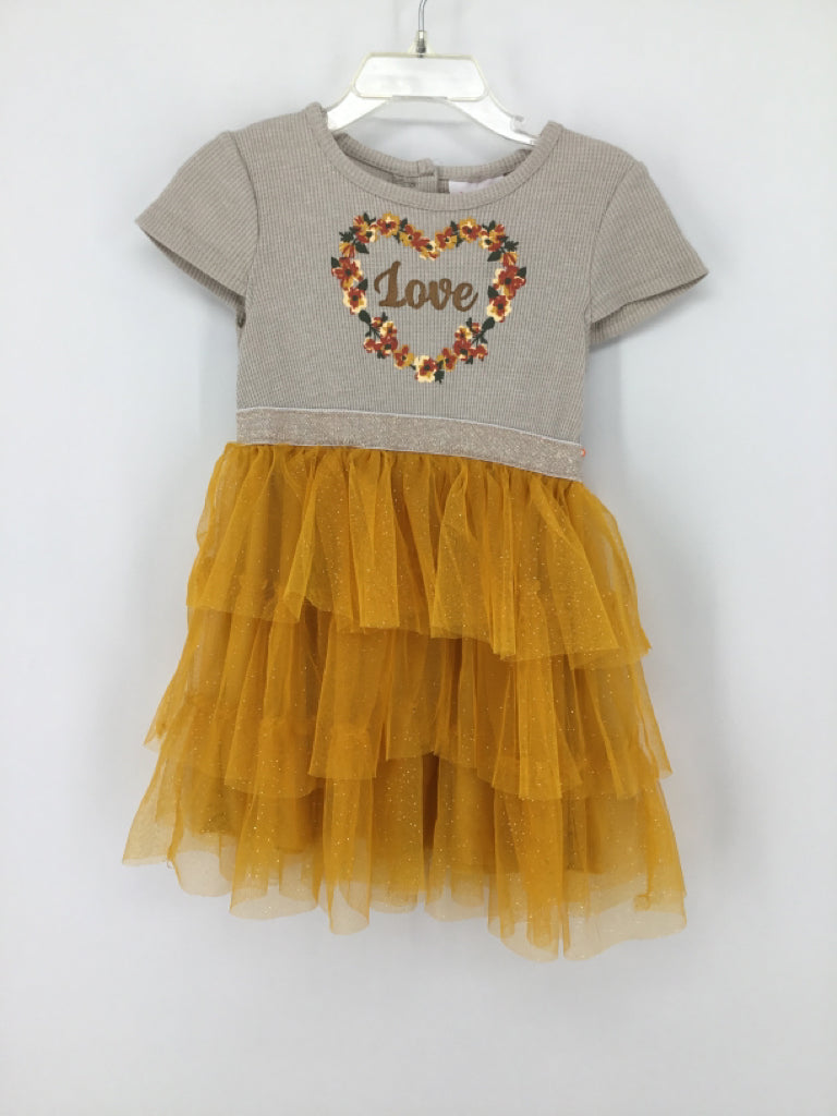 Little Lass Child Size 3 Tan Dress - girls
