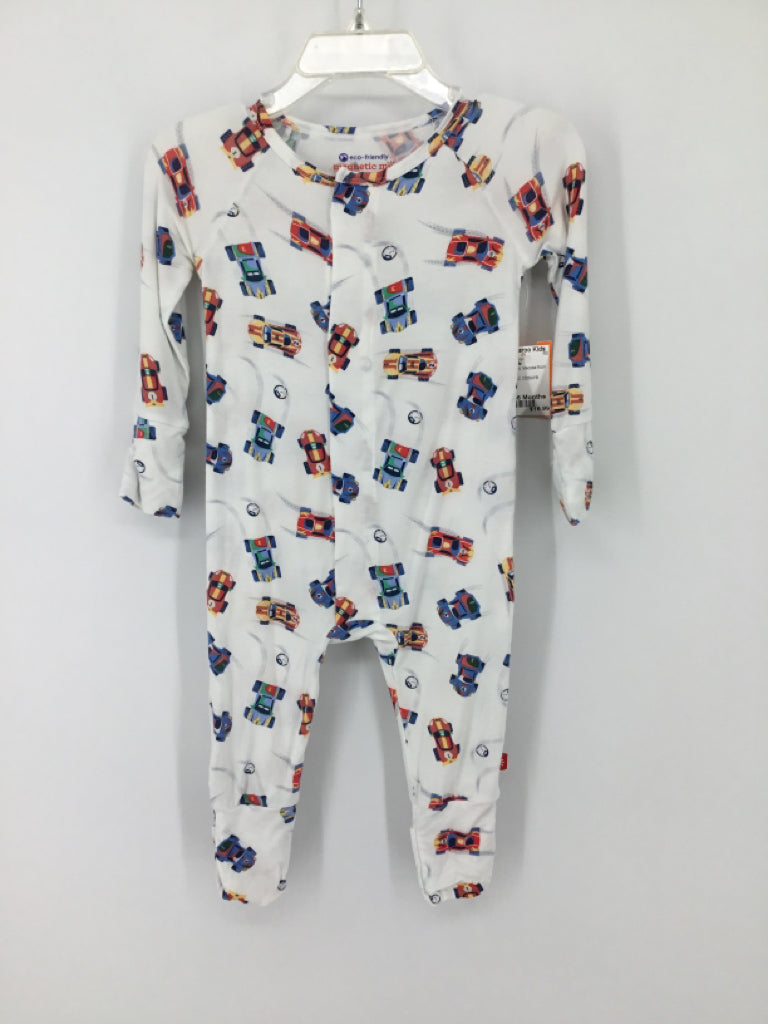 Magnetic Me Child Size 3-6 Months White Print Pajamas - boys