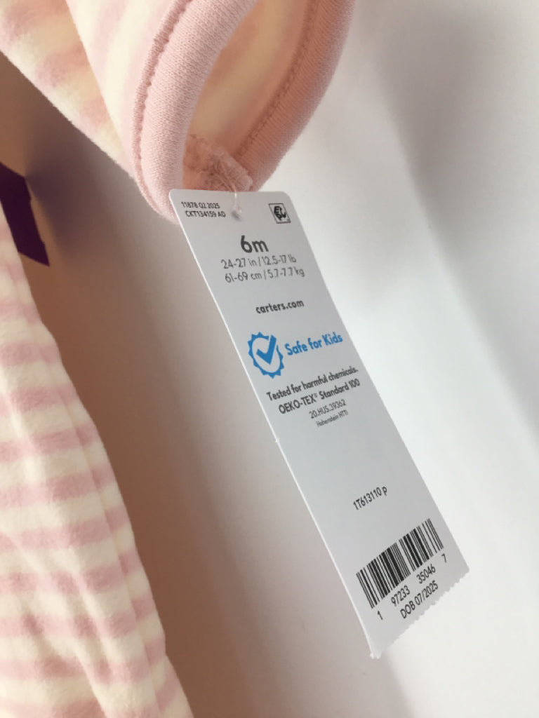Carter's Child Size 6 Months Pink Sleepers