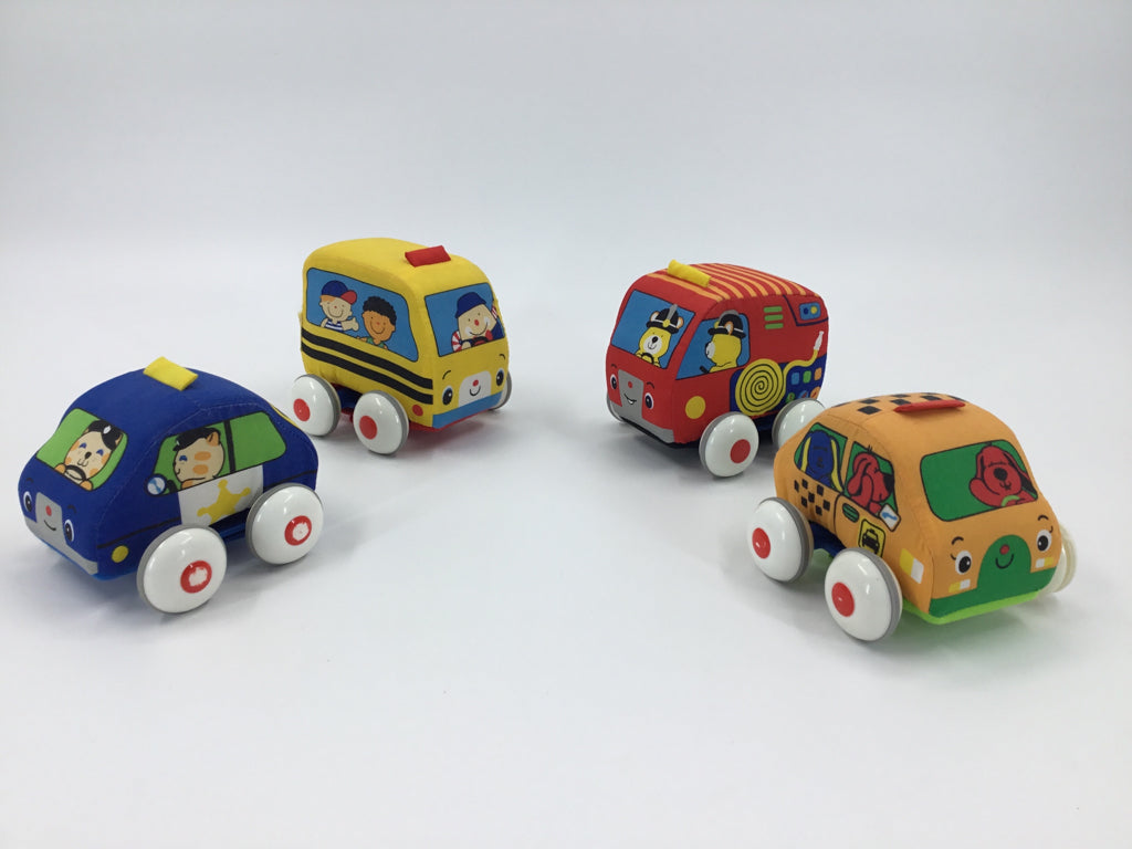 Melissa & Doug K's Kids Soft Pull-back Vehicles - Set of 4