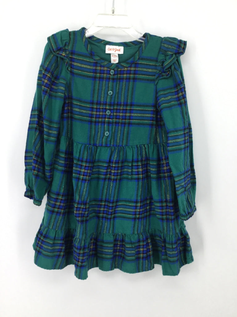 Cat & Jack Child Size 4 Green Dress - girls