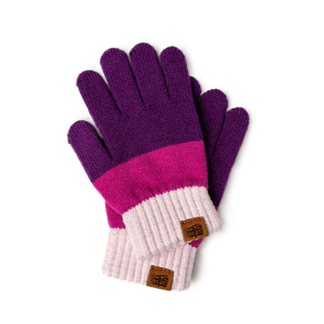 Britt's Knits Child Size 3+ Purple Wonderland Collection Kids Gloves