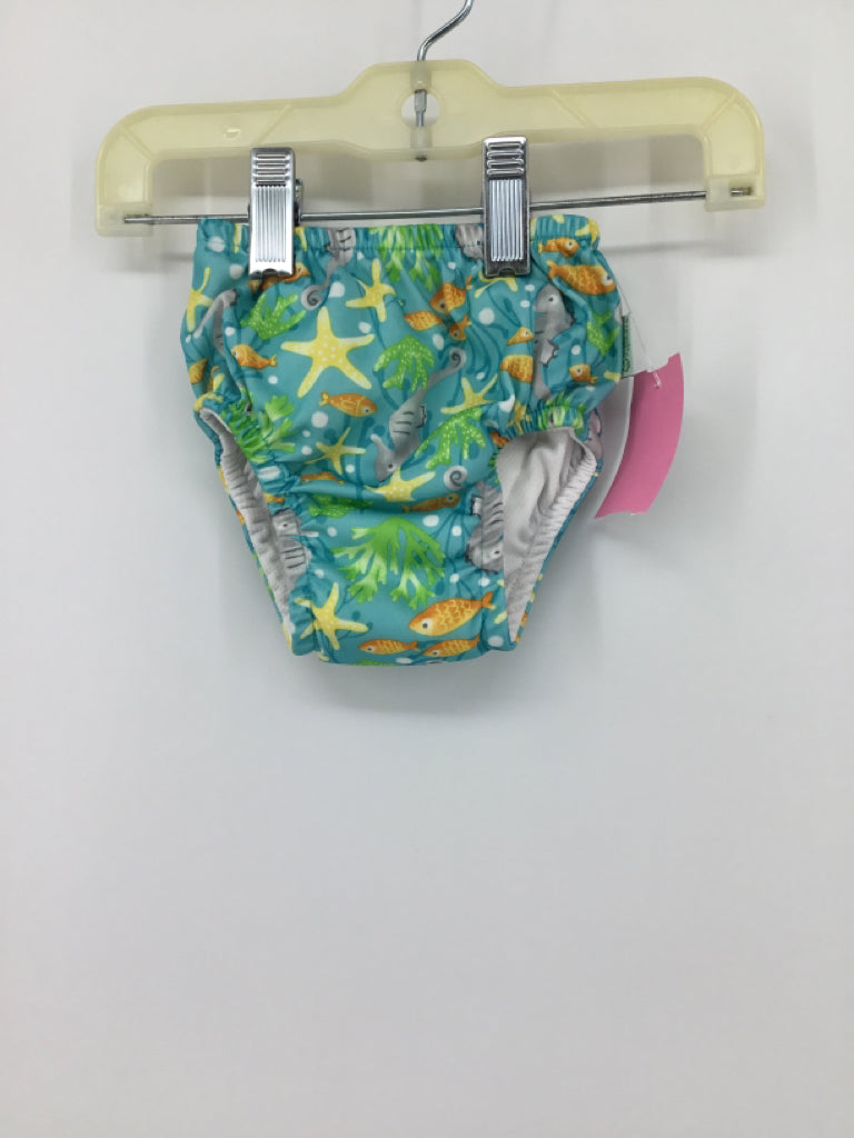 Green Sprouts Child Size 6 Months Blue Print Swimwear - boys