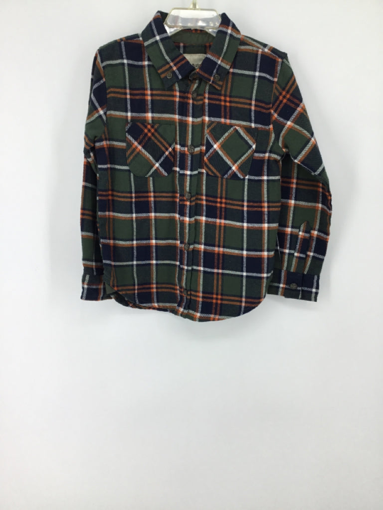 Stitch & Stone Child Size 5 Green Plaid Shirt - boys