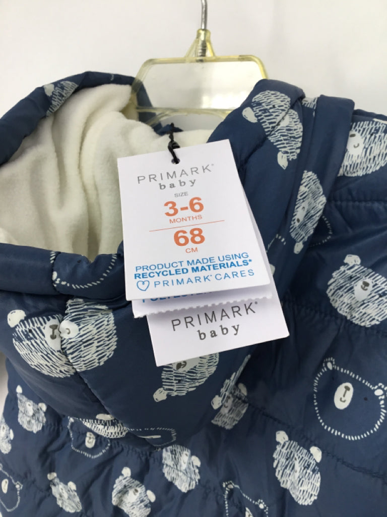 Primark Child Size 3-6 Months Blue Print Outerwear - boys