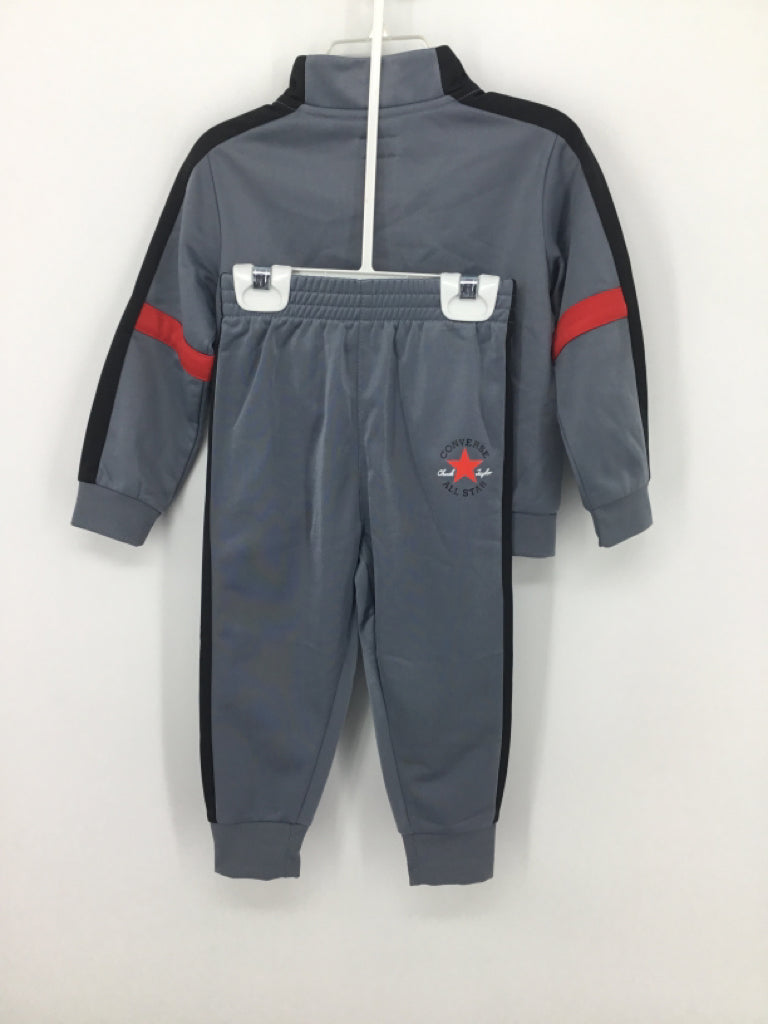 Converse Child Size 24 Months Gray screen printed Outfit - boys