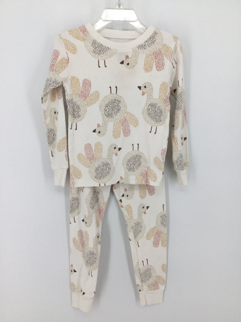 Carter's Child Size 4 White Thanksgiving Pajamas