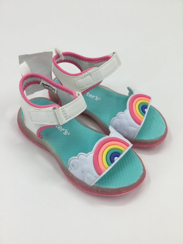 Carter's Child Size 9 Toddler White Sandals/Flip Flops