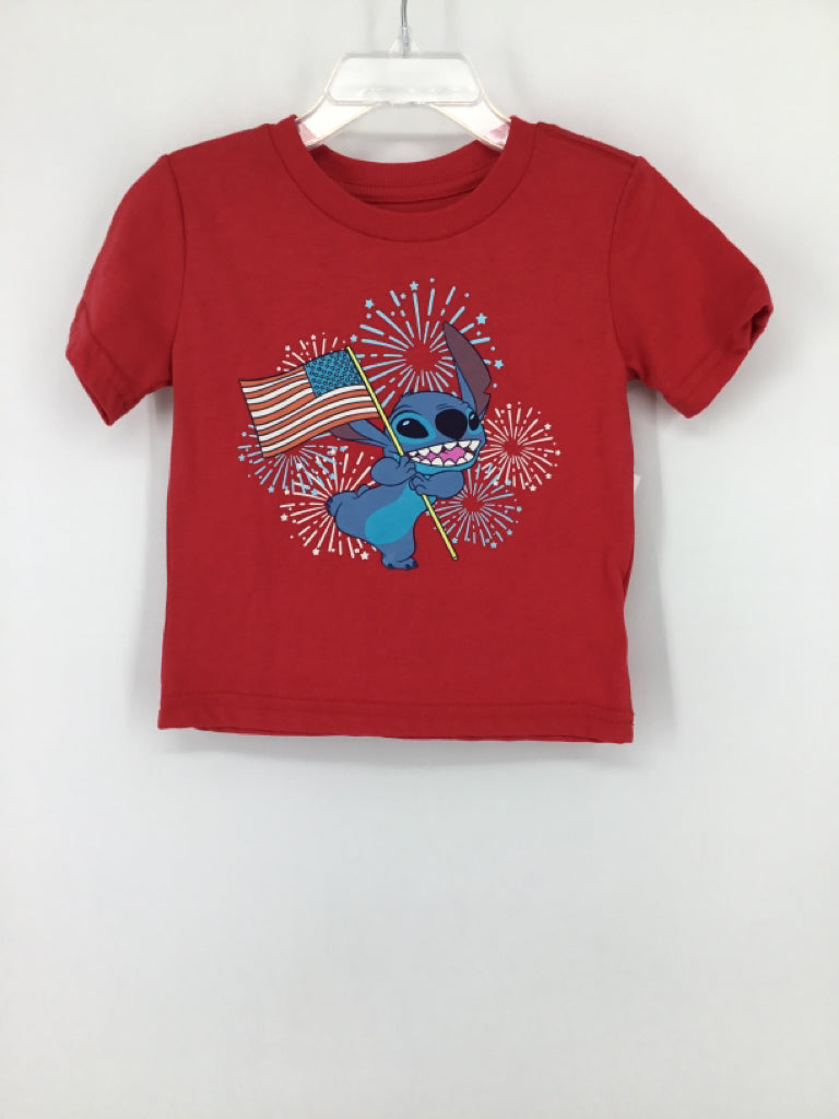 Disney Child Size 12 Months Red Stars & Stripes T-Shirt