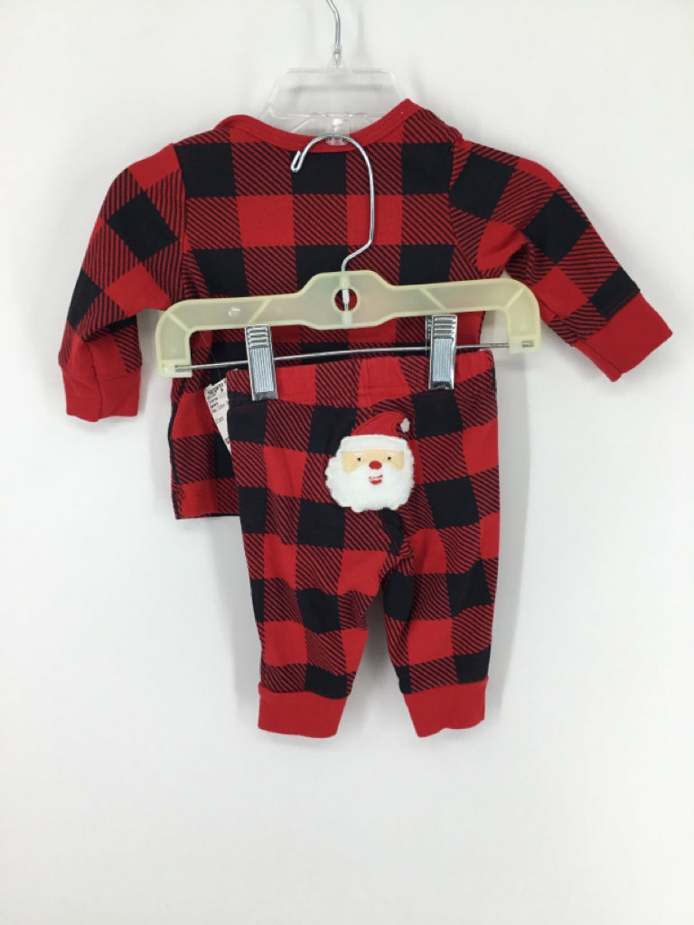 Carter's Child Size 3 Months Red Christmas Pajamas