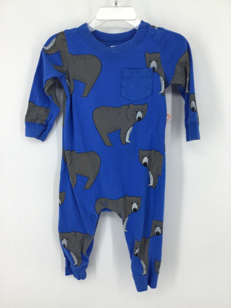 Tea Child Size 9-12 Months Blue Animals Outfit - boys