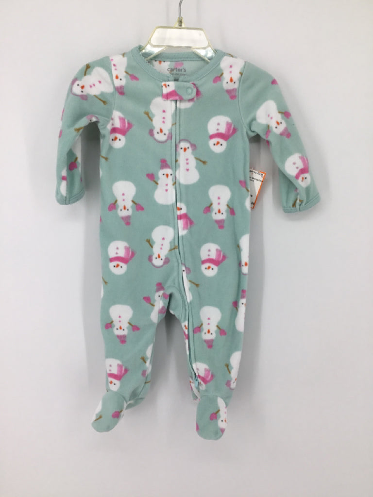 Just One You Made by Carters Child Size 6 Months Teal Sleepers