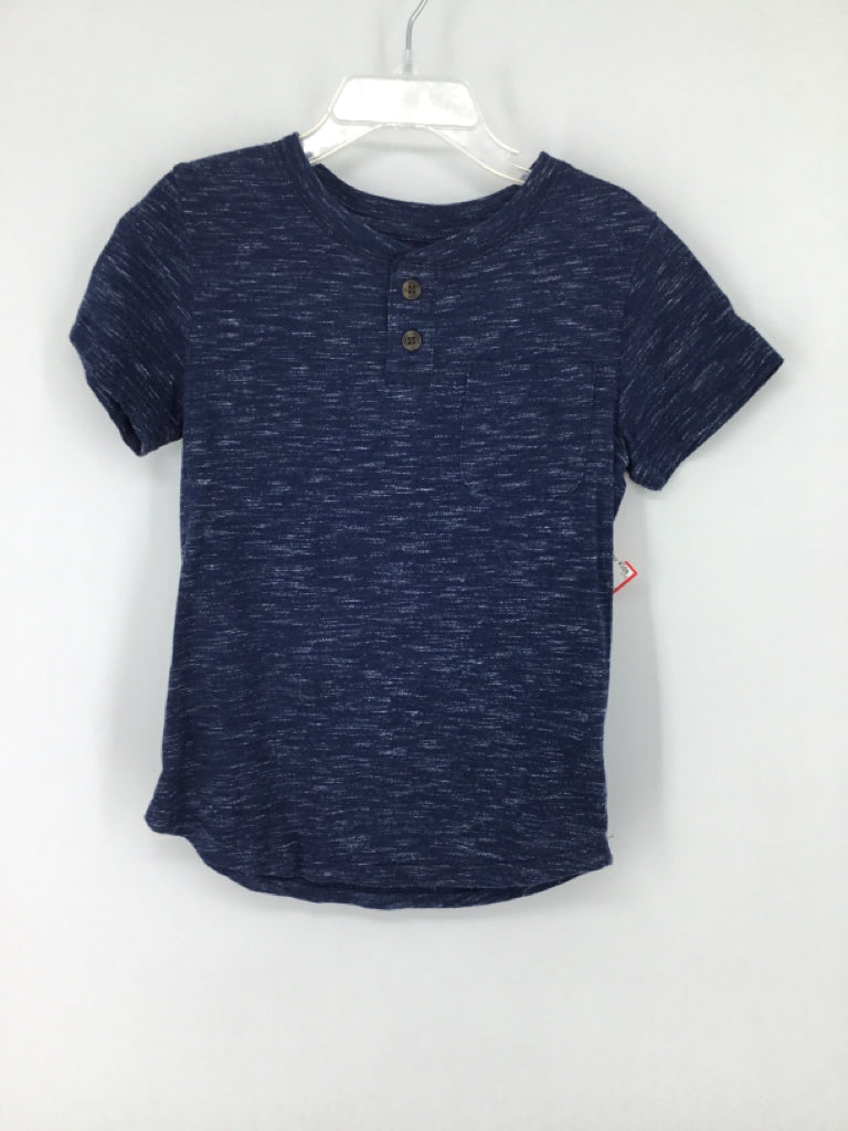 Cat & Jack Child Size 4 Blue Marbled T-shirt - boys