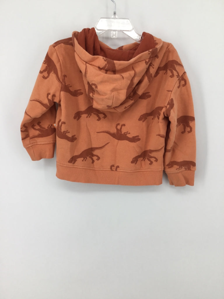 H & M Child Size 2 Orange Dinosaur Sweatshirt - boys