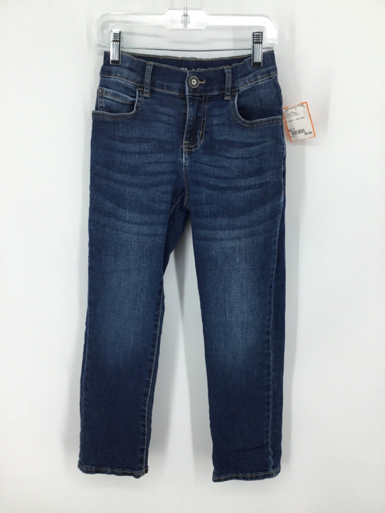Childrens Place Child Size 7 Blue Solid Jeans - boys