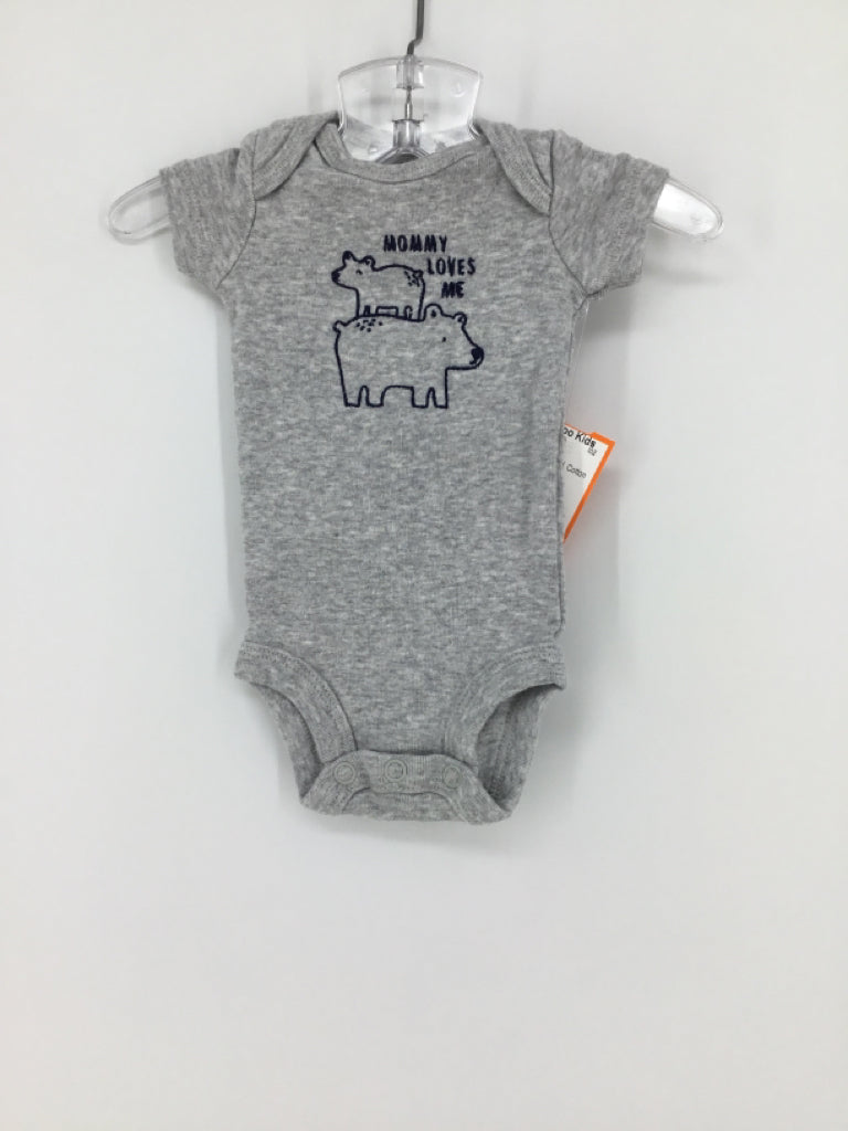 Carter's Child Size Preemie Gray Onesie