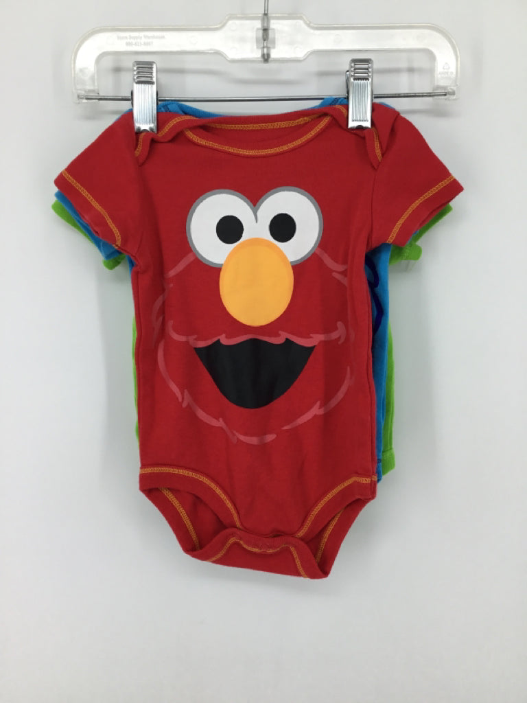 Sesame Street Child Size 0-3 Months Red Onesie