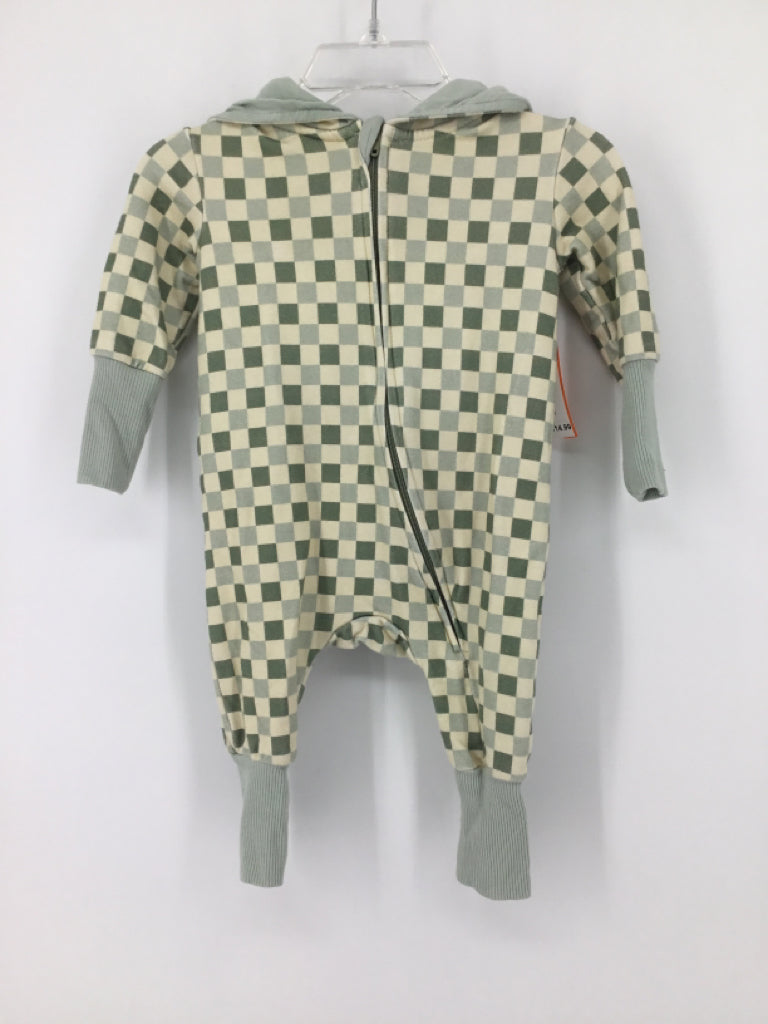 Baby Sprouts Child Size Newborn Green Checkered Outfit - boys