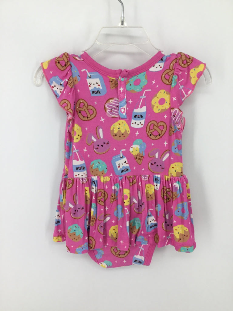 Bambino Bud Child Size 6-12 Months Pink Sleepers