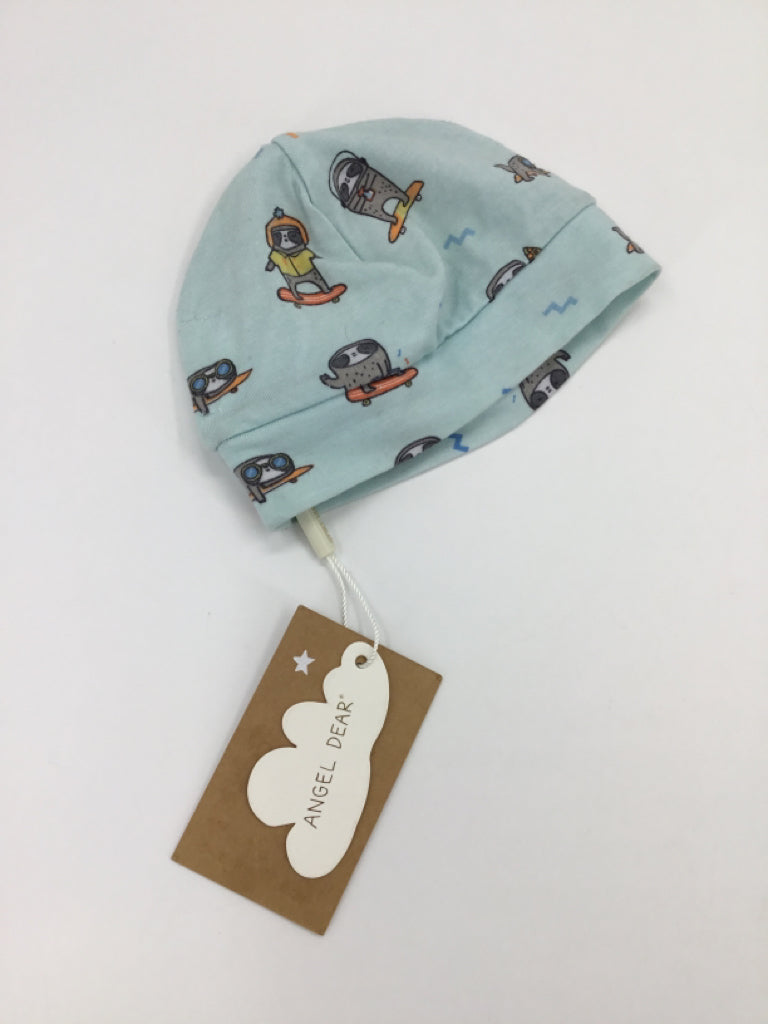 Angel Dear Child Size 0-3 Months Blue Print Hats - boys
