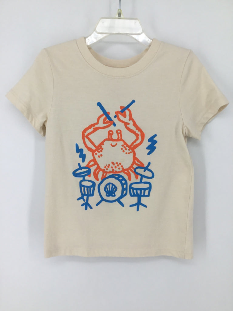 Cat & Jack Child Size 3 Cream screen printed T-shirt - boys