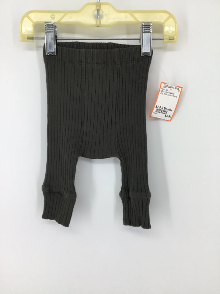 Kate Quinn Organics Child Size 0-3 Months Gray Pants - girls