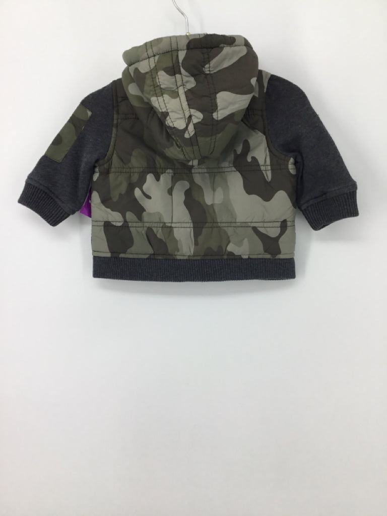 Tucker + Tate Child Size 3 Months Green Camoflage Jacket - boys