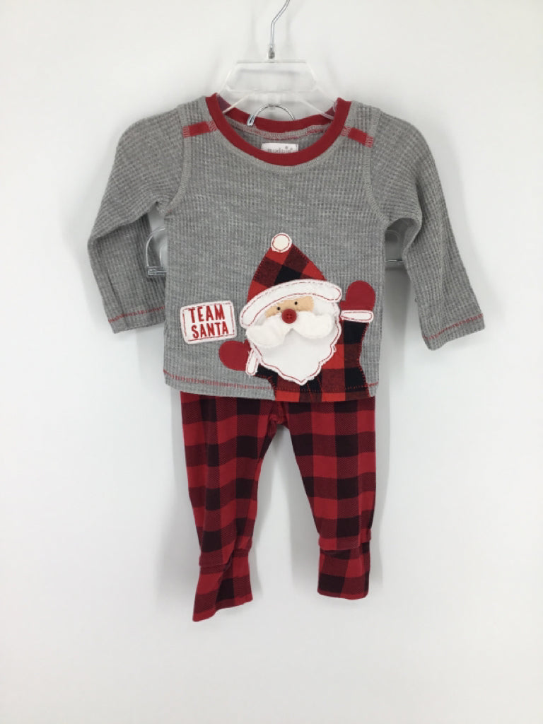Mudpie Child Size 3-6 Months Red Christmas Outfit