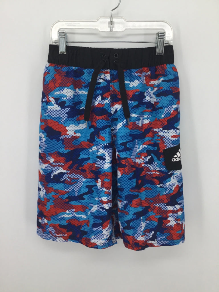 Adidas Child Size 8 Blue Camoflage Swimwear - boys