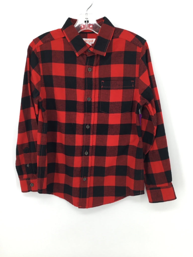 Cat & Jack Child Size 8 Red Christmas Shirt - boys