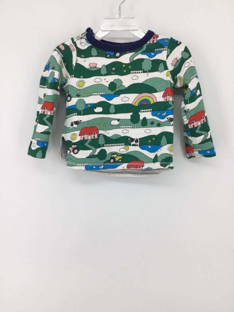 Baby Boden Child Size 6-12 Months Gray Stripe T-shirt - boys