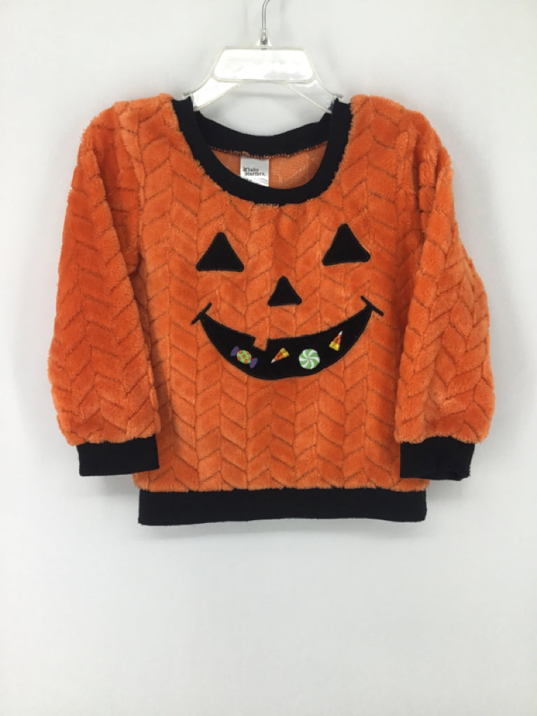 Baby Starters Child Size 24 Months Orange Halloween Shirt