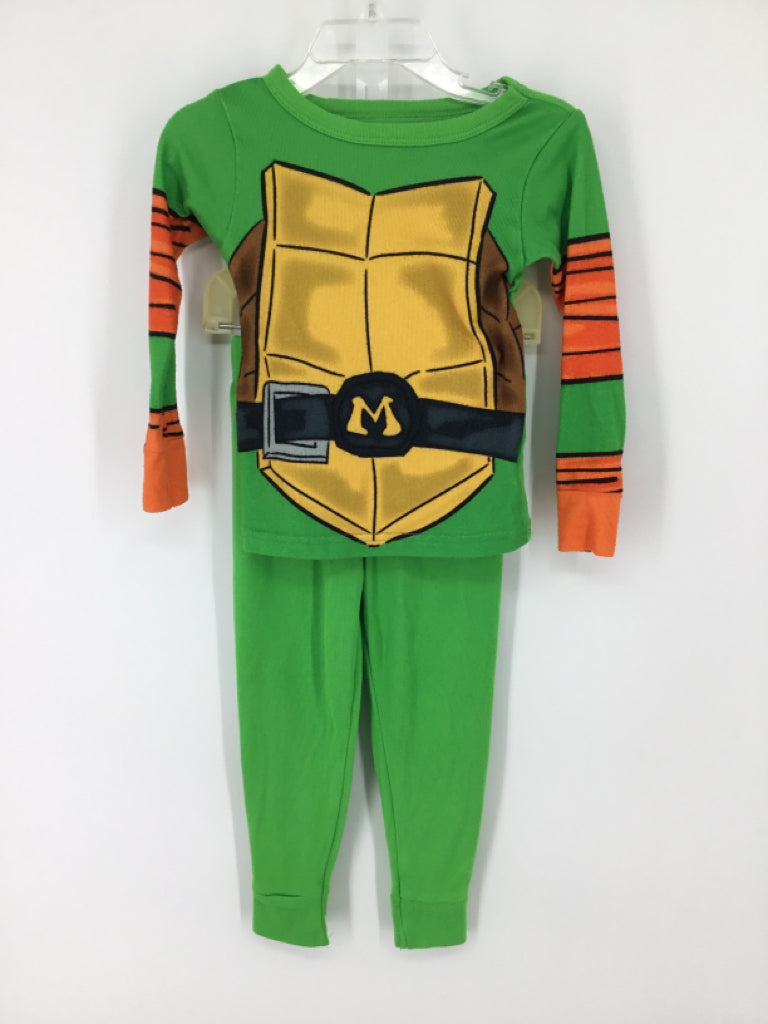TMNT Child Size 3 Months Green Character Pajamas - boys