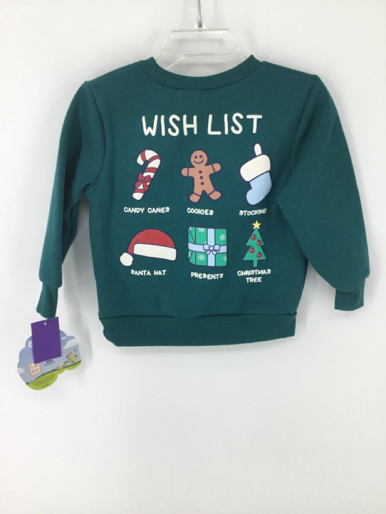 Bluey Child Size 18 Months Green Christmas Sweatshirt