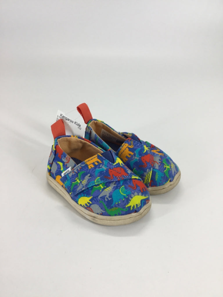 Toms Child Size 4 Toddler Blue Sneakers