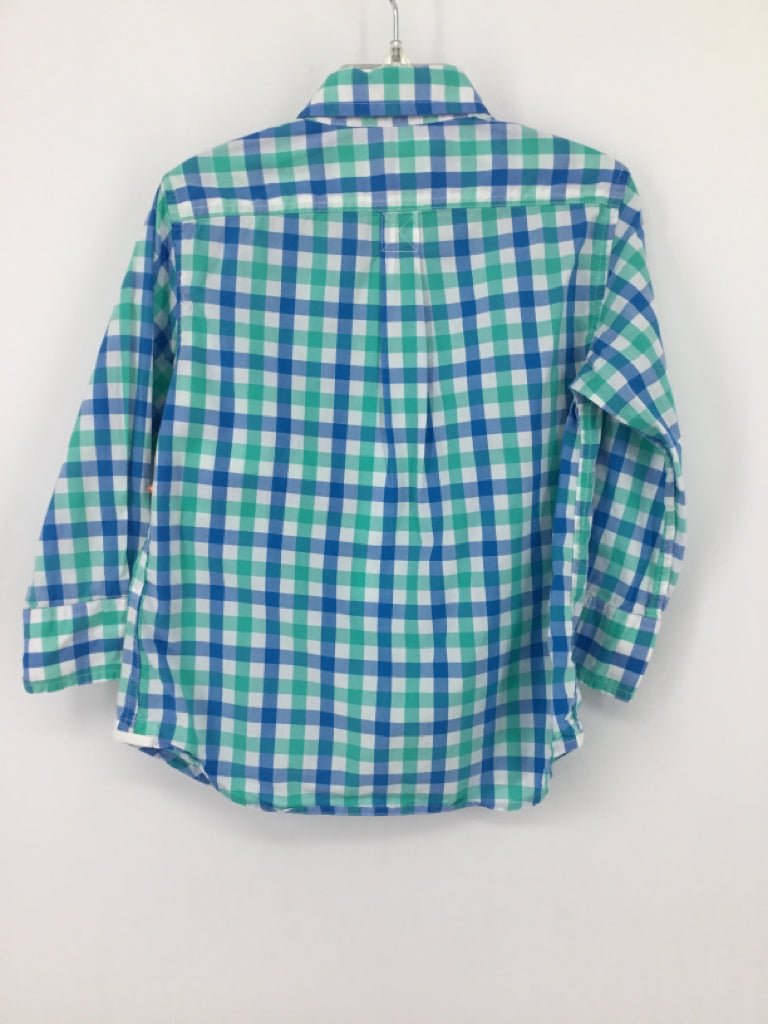Crewcuts Child Size 3 Blue Gingham Shirt - boys