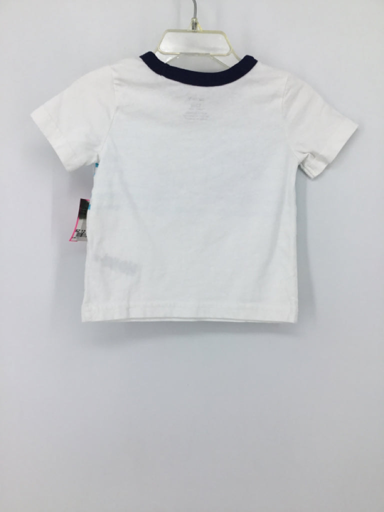 Carter's Child Size 12 Months White Sharks T-shirt - boys