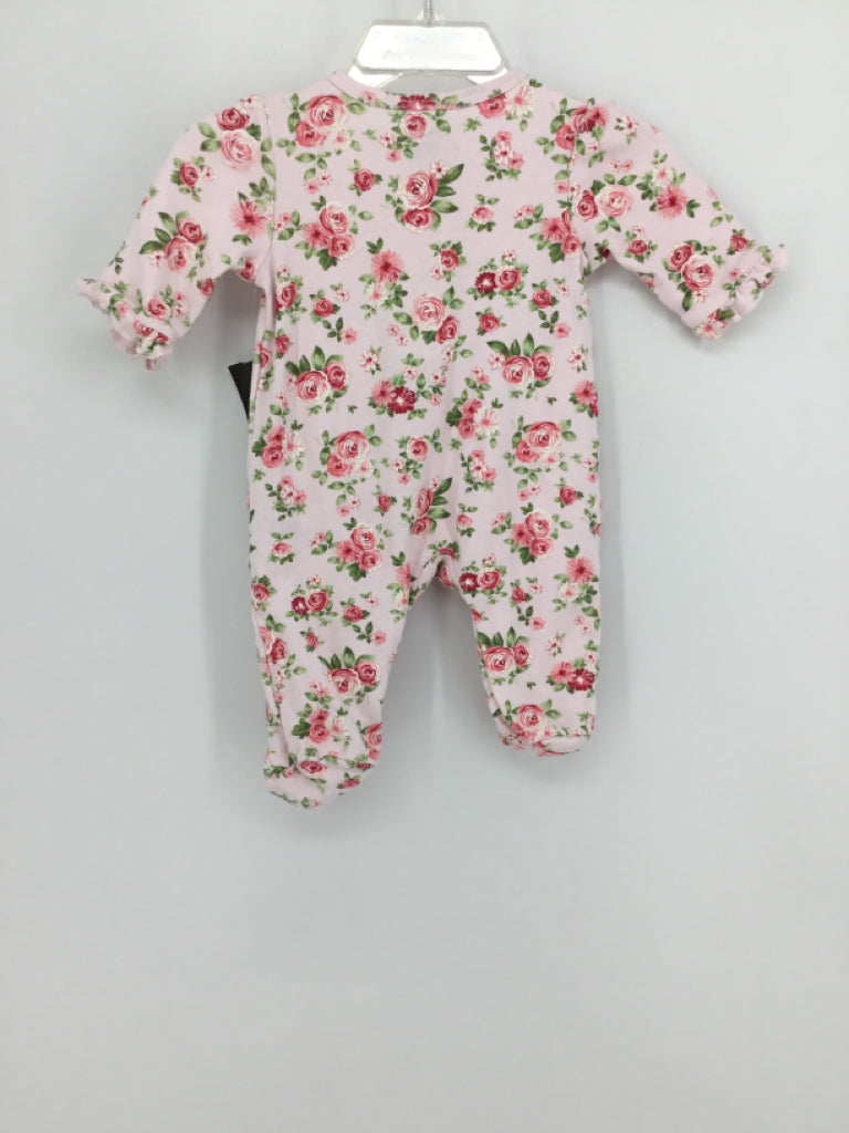 Little Me Child Size Newborn Pink Sleepers